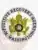 Close-up of a silver circle banner badge with a gold eagle in the center on a 5-point star design, labeled for Washington Fugitive Recovery Agents, including the Alabama Great Seal on the eagle's chest and a safety pin fastener on the back.