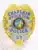 Detailed image of a custom metal badge for Stockton Police Chaplain, combining a gold eagle top with silver accent panels, including the text "CHAPLAIN STOCKTON POLICE," the official California state seal, and badge number "23," with a safety pin on the back.