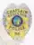 Stockton Police Chaplain badge with a silver eagle on top, gold panels labeled "CHAPLAIN STOCKTON POLICE," a central California state seal, and badge number "56," designed with a safety pin attachment.