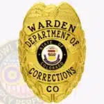 Sleek Corrections Eagle Top Badge with 4 Ribboned Text Panels, Laurel Border view 1