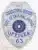 Custom-designed silver metal badge with an eagle at the top, inscribed with "Correctional Officer Dept. of Criminal Justice Officer" in blue letters on silver panels, featuring the official Texas state seal in the center and a safety pin attachment.