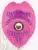 Custom pink metal badge for Ventura County Corrections Lieutenant, featuring an eagle at the top, blue lettering, and safety pin attachment, with badge number 35 and Arizona state emblem in the center.