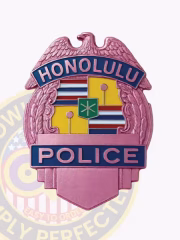 Honolulu Police Badges In Pink Color