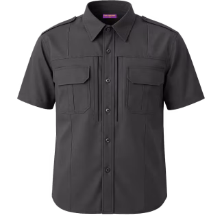 Performance Tactical BDU Shirt - RipStop Short Sleeve with Zipper - Dark Gray