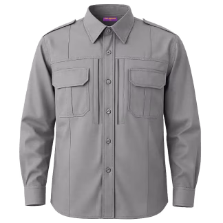 Performance Tactical BDU Shirt - RipStop Long Sleeve with Zipper - Light Gray
