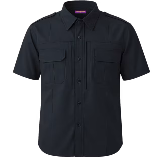 Performance Tactical BDU Shirt - RipStop Short Sleeve with Zipper - Navy Blue