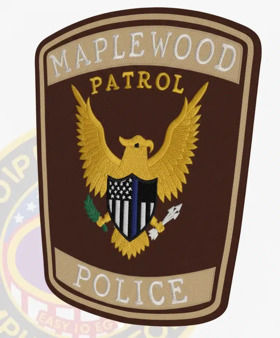 Maplewood Police embroidered patch with eagle emblem