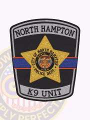 North Hampton K9 Unit police patch T15-A2 Buy Custom Police Patches And Design Create Build and Order Personalized-Police Patches and Customized Police Patches K9 Unit
