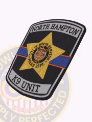 North Hampton K9 Unit Embroidered police patch T15-A2 Buy Custom Police Patches And Design Create Build and Order Personalized-Police Patches and Customized Police Patches K9 Unit
