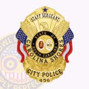 City Shield Badge Front. Carolina Shores City Police badge design