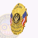 Marine Corps Base Camp Pendleton Security Forces Side. Side view of a Marine Corps Base Camp Pendleton Security Forces badge in gold.