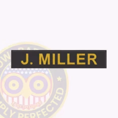 Nt700-1 name tape embroidered. Embroidered name tape for j. Miller.