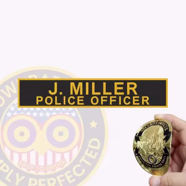 NT700-2 Name Tape Flex Patch. Flex version of police officer name tape for J. Miller.