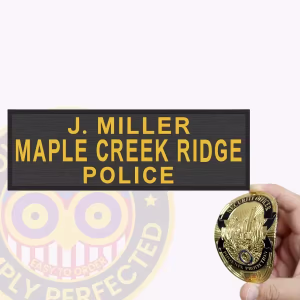 NT700-3 Name Tape Flex. Maple Creek Ridge Police flex name tape for J. Miller.