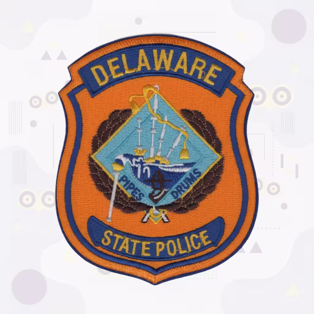 Delaware State Police Pipes and Drums Embroidered Patch