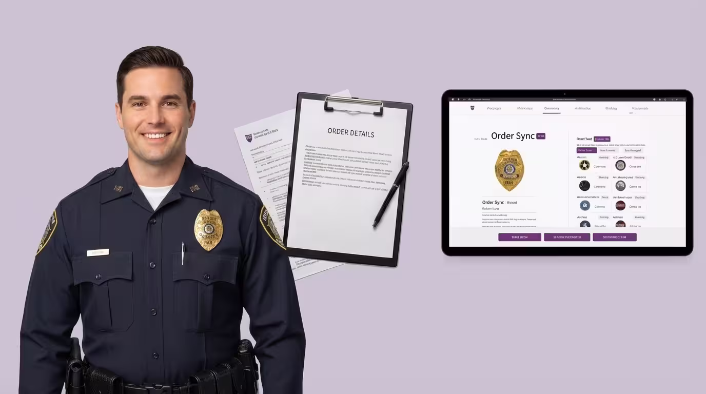 How To Order Custom Police Badges For Your Department 2 Police officer with ordering materials displayed. How to order custom police badges for your department