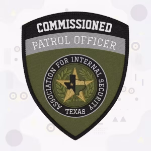 Texas Association for Internal Security Patrol Officer embroidered patch