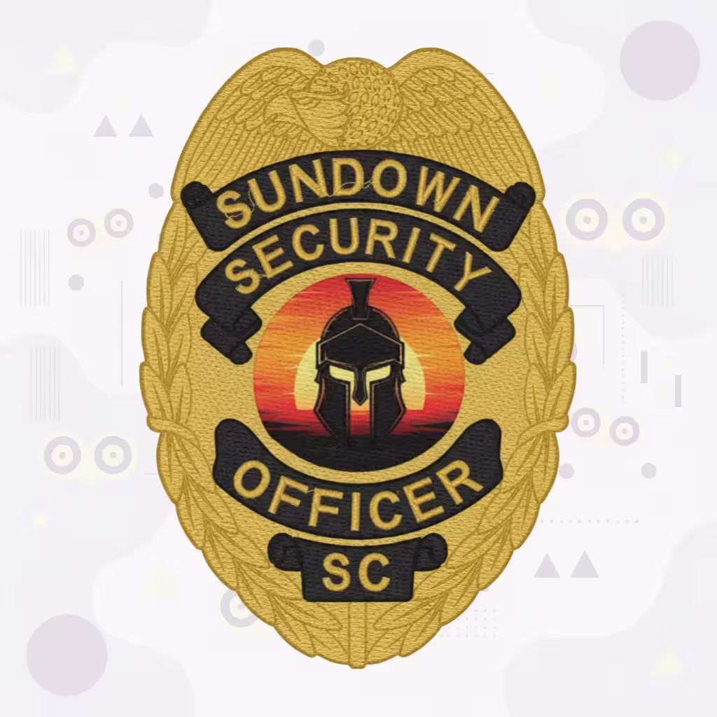 Sundown Security Officer South Carolina Embroidered Badge