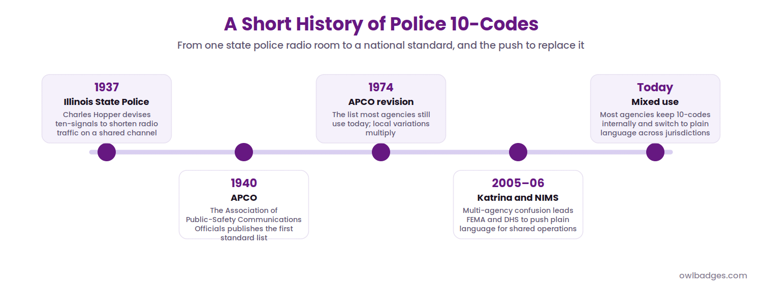 Police 10 Codes: The Complete Guide To Law Enforcement Radio Codes 2 History of police 10-codes from the illinois state police in 1937 through apco to the plain-language movement