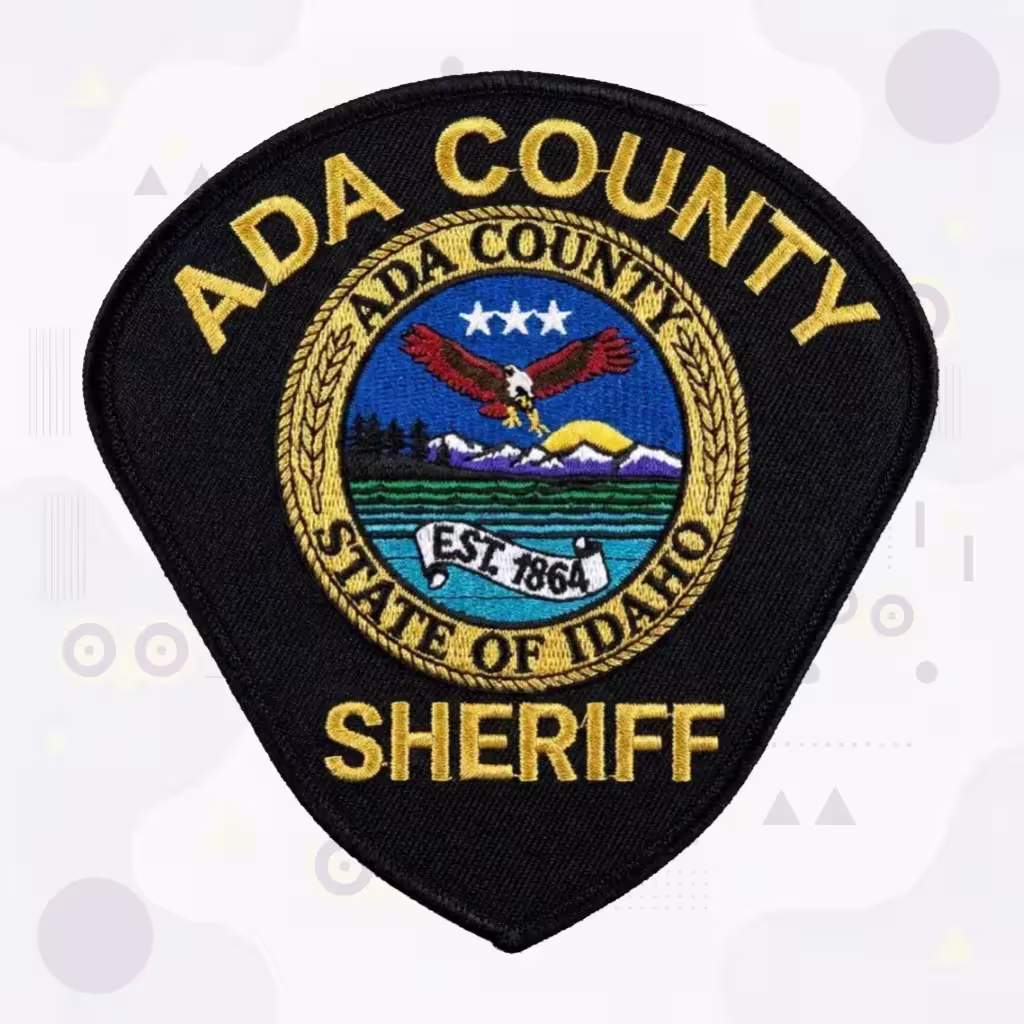 Embroidered Patch Featuring Shield Ada County Sheriff with Idaho State Seal