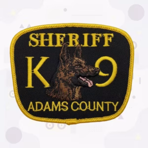 Sheriff K9 patch with a German shepherd portrait