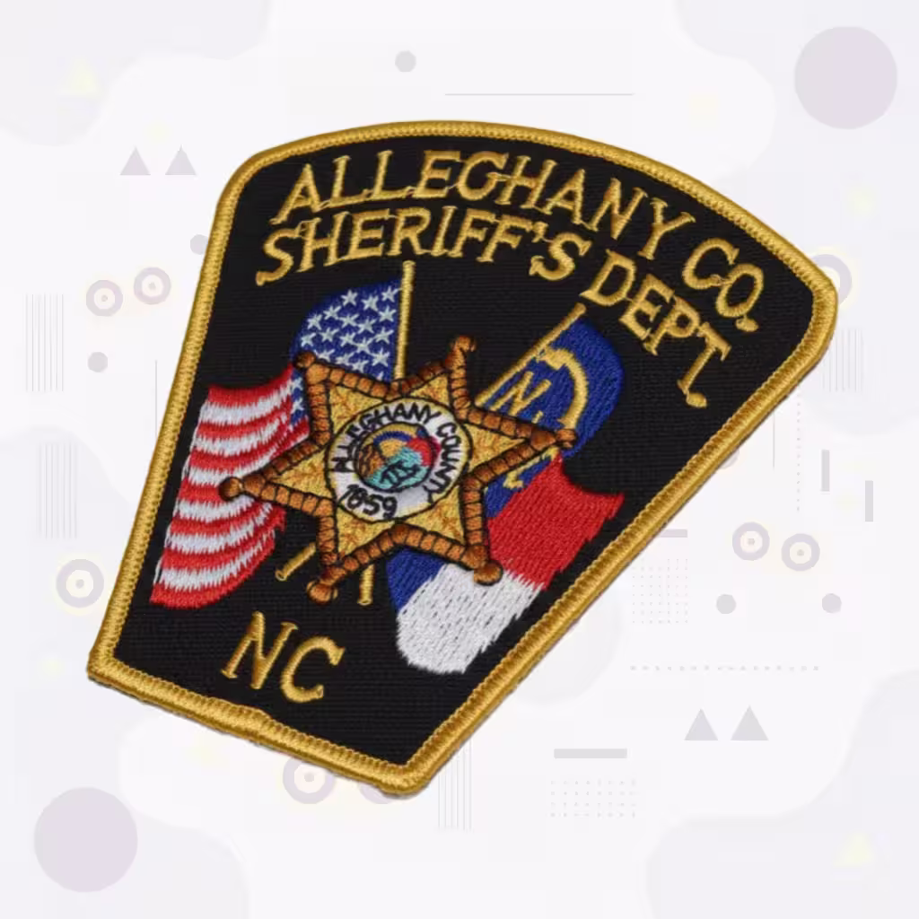 Alleghany Co. Sheriff’s Dept. NC Patch with Six-Point Star and Crossed Flags