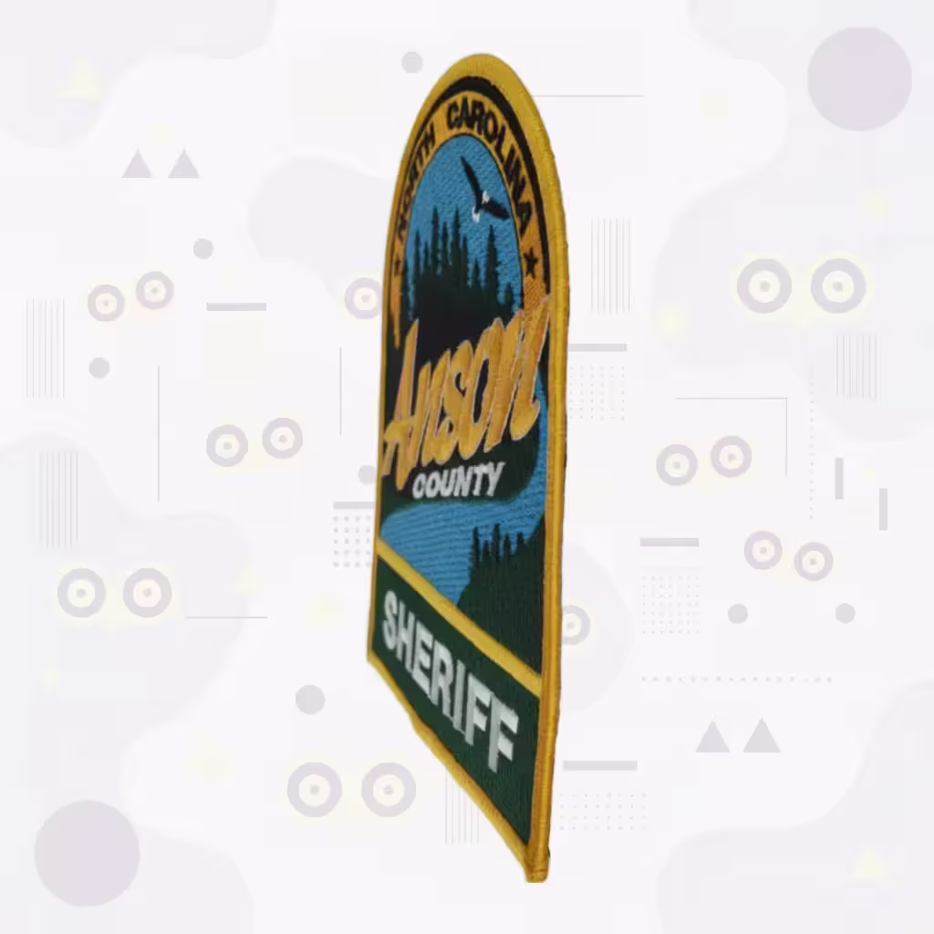 Anson County Sheriff NC Patch with Scenic Landscape and Gold Script