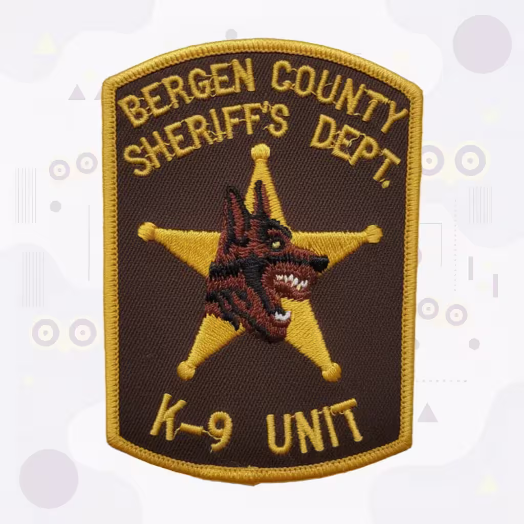 Custom Sheriff Patches 4 Bergen county sheriff k9 unit patch