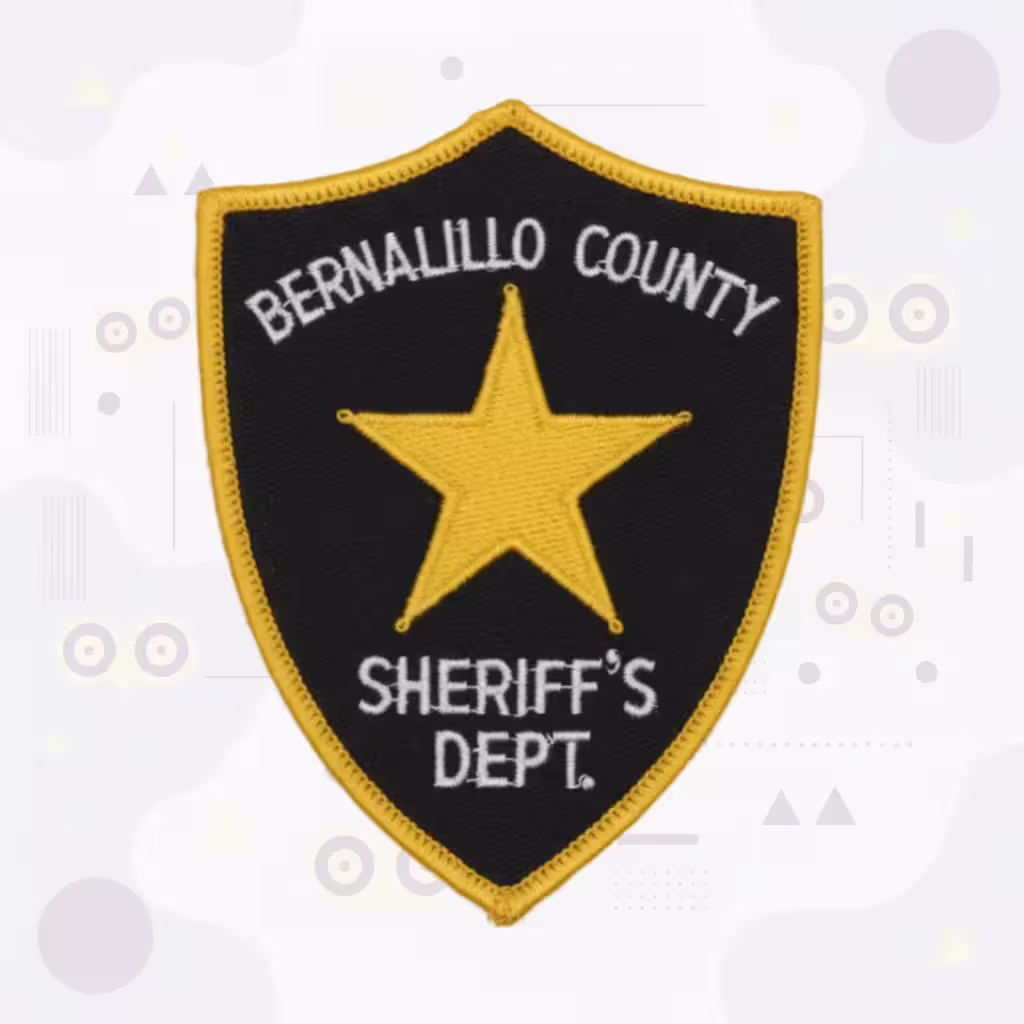 Bernalillo County Embroidered Patch with Gold Five-Point Star and Sheriff's Dept Identification