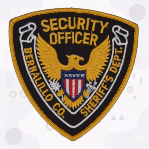 Sheriff's security officer patch with a gold eagle and shield