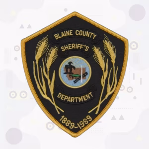 Sheriff anniversary patch with crossed wheat stalks