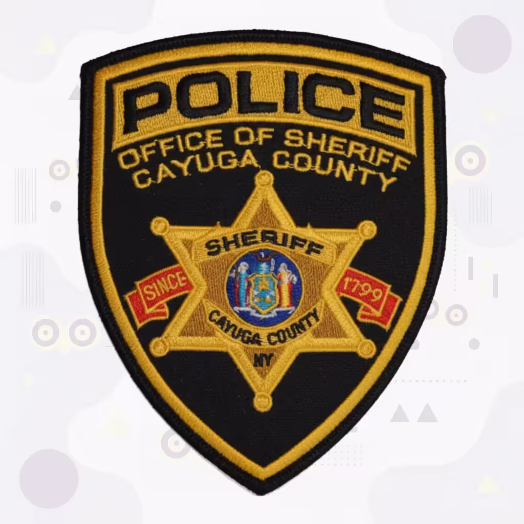 Cayuga County Office of Sheriff Police Patch with New York State Seal and Since 1799 Banner