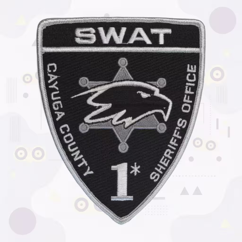 Cayuga County Sheriff's Office SWAT Patch with Subdued Eagle and Six-Point Star