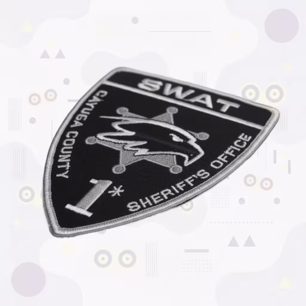 Cayuga County Sheriff SWAT Patch Featuring Subdued Eagle Head and Six-Point Star