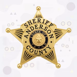 Anderson County Sheriff Metal Badge