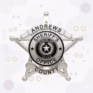 Andrews County Sheriff Metal Badge