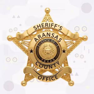 Aransas County Sheriff Metal Badge