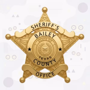 Bailey County Sheriff Metal Badge