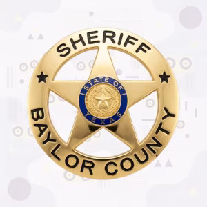 Baylor County Sheriff Metal Badge