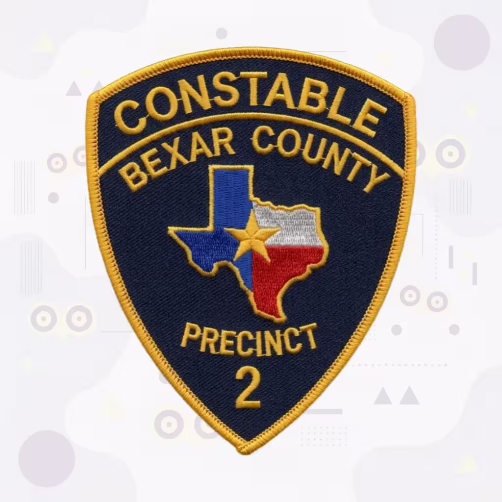 Bexar County Constable Precinct 2 Patch with the Texas Flag Map