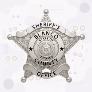 Blanco County Sheriff Metal Badge
