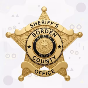 Borden County Sheriff Metal Badge