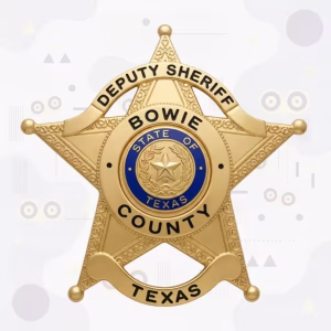 Bowie County Sheriff Metal Badge