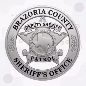 Brazoria County Sheriff Metal Badge