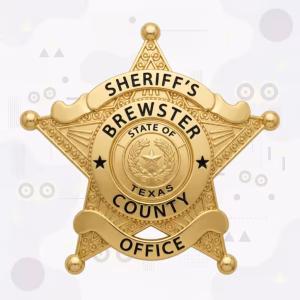 Brewster County Sheriff Metal Badge