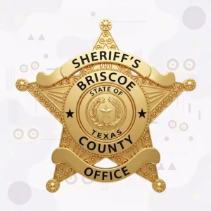 Briscoe County Sheriff Metal Badge