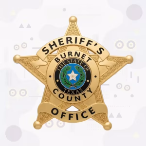 Burnet County Sheriff Metal Badge