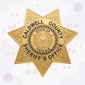 Caldwell County Sheriff Metal Badge