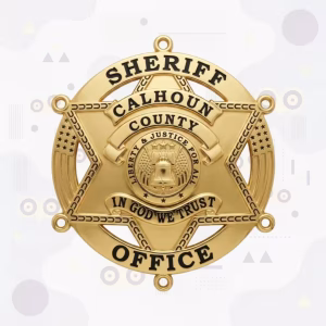 Calhoun County Sheriff Metal Badge