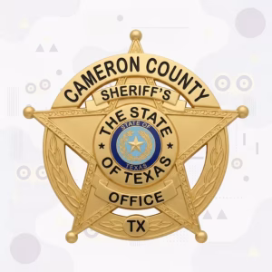Cameron County Sheriff Metal Badge